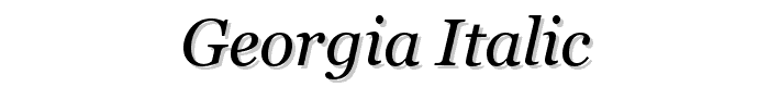 Georgia Italic font